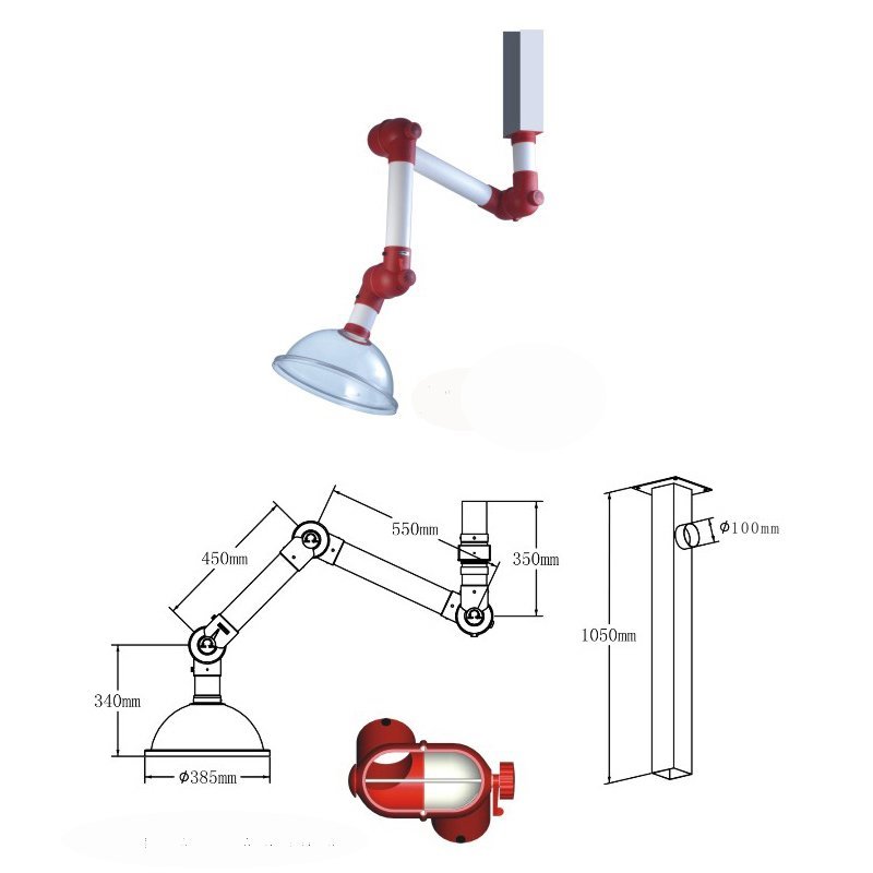 BETA, betalab, lab fittings K-75 Universal Fume Extraction Hood Universal Fume Extraction Hood image5